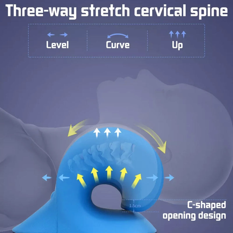 Travesseiro de massagem para ombro, alongamento de coluna cervical, relaxamento muscular, tração, massagem de ombro, alívio de dor, correção de coluna