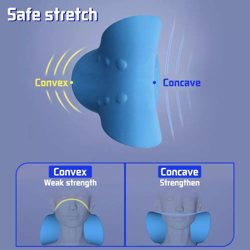 Travesseiro de massagem para ombro, alongamento de coluna cervical, relaxamento muscular, tração, massagem de ombro, alívio de dor, correção de coluna